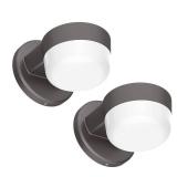 TIERONE Modern LED Wall Pack Light Security Light with Dusk to Dawn Photocell Outdoor Wall Sconce for Patio, Porch, Hallway 12W 1000LM 3000K Daylight Waterproof UL Listed 2 Pack