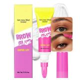 Brow Lamination Gel with Styling Comb 24H Clear Eyebrow Glue for Fluffy Lifted Brows, Non-Flaky & Sweatproof Long Lasting Natural Feathered Look (Brow Lamination Gel)