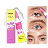 Brow Lamination Gel with Styling Comb 24H Clear Eyebrow Glue for Fluffy Lifted Brows, Non-Flaky & Sweatproof Long Lasting Natural Feathered Look (Brow Lamination Gel)