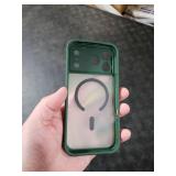 Thomo Magnetic for iPhone 17 Pro Max Case, [Compatible with Magsafe] [Full Camera Protection] Translucent Matte Military Grade Shockproof with Anti-Fingerprint Phone Cover 2025, Dark Green