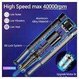 Yokefellow Nail Drill Machine, 40000 RPM Rechargeable & Desktop Portable Engraving Drill for Glass Engraving Pen Tools Grey
