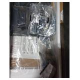 Universal Swivel TV /Table Top TV Stand for 19 to 43 inch TVs with 90 Degree Swivel, 4 Level Height Adjustable, Heavy Duty Tempered Glass Base, Holds up to 99LBS HT02B-001