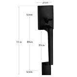 Berlin Modisch Single Cylinder HandleSet with Lever Door Handle (for Entrance and Front Door) Reversible for Right and Left Handed deadbolt Handle Set Iron Black Finish PARTS ONLY