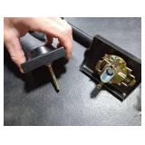 Berlin Modisch Single Cylinder HandleSet with Lever Door Handle (for Entrance and Front Door) Reversible for Right and Left Handed deadbolt Handle Set Iron Black Finish PARTS ONLY