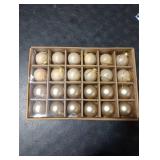 Syhood 24 Pcs Glass Christmas Ball Ornaments Set - 1.8 Small Hanging Christmas Ball Bulbs for Xmas Tree Holiday Party Decorations(Champagne)