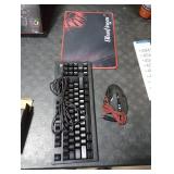 BlueFinger RGB 87 Keys Gaming Keyboard and Backlit Mouse Combo, USB Wired Rainbow Keyboard,Gaming Keyboard Set for Laptop PC Computer Game and Work