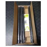 Curtain Rods for Windows 66 to 120 Inch Adjustable Heavy Duty Black Curtain Rods, 1 Inch Outdoor Rod for Patio Renter Friendly Rod Easy Install and Modern Design