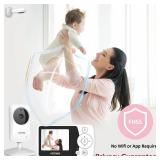 VTimes Baby Monitor with Camera and Audio, Video Baby Monitor No WiFi Night Vision 2.4 LCD Screen Portable Baby Camera Monitor Alarm Lullaby Temperature Sensor and 1000ft, Ideal for Baby/Elderly/Pet