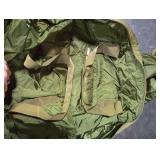 Vimapo Foldable Travel Duffle Bag with Trolley Sleeve 40L - 18x14x8 inches Airline Underseat Lightweight Travel Bag - Packable Ripstop Nylon Carry on Bag (Army Green)