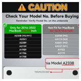 BlueSwan Anti-Cracking Hard Shell Case Compatible with MacBook Pro 13 inch, M2/M1 2025 2022-2017 A2338 A2289 A2251 A2159 A1989 A1706 A1708, Anti-Fingerprint Soft TPU Bumper, Frosted Black