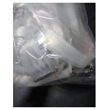 GPOVVIMX White Hair Extensions Clip in, Colored Party Highlights Extension for Kids Girls Synthetic Hairpiece Straight 22 inch