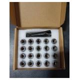 GAsupply 12x1.5 Lug Nuts Spline, Closed End Chrome Acorn Tuner Lug Nuts 1.38 Tall 3/4 Hex Conical Seat 60 Degree for Aftermarket Wheels, Pack of 20+1 Spline Tuner Socket Key