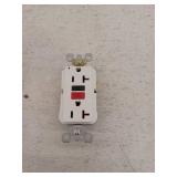 Leviton Mfg R12-Gfnt2-0Rw Outlet GFCI Self Test Red & Black Button- 15A - White