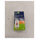 Leviton Mfg R12-Gfnt2-0Rw Outlet GFCI Self Test Red & Black Button- 15A - White