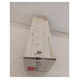 Globe 3.5 ft. Matte White and Faux Wood Hard Wired Ceiling Mounted Track Lighting Kit with Step Heads