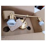 July 17.5  2-light Metal Vanity Light  Brass Gold