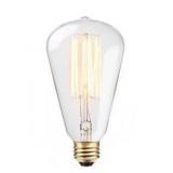 Globe Electric 60 Watt S-Shape Dimmable Cage Filament Vintage Edison Incandescent Light Bulb, Warm Candle Light, 2 Pack