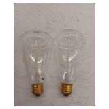 Globe Electric 60 Watt S-Shape Dimmable Cage Filament Vintage Edison Incandescent Light Bulb, Warm Candle Light, 2 Pack