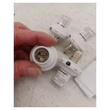 Dewenwils E12 Dusk To Dawn Light Sensor, White, 4 Pack