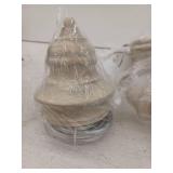 6 Light White Farmhouse Branches Chandelier for Bedroom Study Dining Room