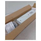 Nuvo 24 in. 4-Light White Vanity Light with White Channel Glass Shade