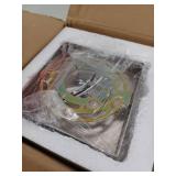 Nuvo 24 in. 4-Light White Vanity Light with White Channel Glass Shade