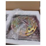 Nuvo 24 in. 4-Light White Vanity Light with White Channel Glass Shade