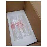 Nuvo 24 in. 4-Light White Vanity Light with White Channel Glass Shade