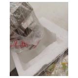 Nuvo 24 in. 4-Light White Vanity Light with White Channel Glass Shade