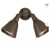 2-Light Adjustable Swivel Antique Bronze Flood Light Par Lampholder Outdoor Wall Light with Cover