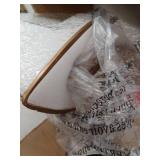 Sduiaor Modern 1-Light Brass Island Pendant Lantern with Irregular Bell Clear Wavy Glass Shade for Foyer, LED Compatible