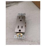 Nickel 2-Gang Wall Plate And Nickel 1 Gang Outlets, 10 Covers, 20 Outlets