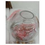 1-Light Black and Brass Modern Globe Pendant Light, Seeded Glass DIY Pendant Hanging Light, Farmhouse Island Chandelier