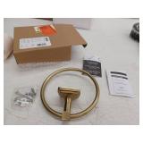 Amerock Bh36092 Stature 7-9/16  Wall Mounted Towel Ring - Gold