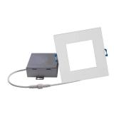NICOR Lighting 4 inch Square White Flat Panel LED Downlight in 4000K, 16 Pack