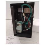 12.8 in. Black Motion Sensing Dusk to Dawn Outdoor Hardwired Wall Light Lantern Scone with Built-in 2 GFCI Outlet