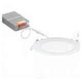 Contractor Select WF6 SWW5 6 in. Selectable CCT Ultra Slim Canless Integrated LED White Recessed Light
