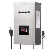 600 Wattage Outdoor Low Voltage Stainless Steel Landscape Lighting Transformer with Photocell Sensor, 120V to 12V/14V AC