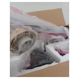 Edith 8 in. Tall 1-Light Matte Black/Vintage Brass Swing Arm Sconce Wall Lamp