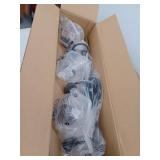 Modern 22 in. 3-Light Black Bathroom Vanity Light with Clear Glass Globe Shades