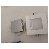 NICOR Lighting 4 inch Square White Flat Panel LED Downlight in 4000K, 18 Pack