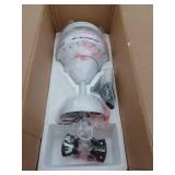 YUHAO 48 in. Indoor Integrated LED Matte White Ceiling Fan with Light Kit, 5 Blades and Remote Control