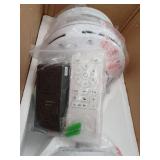 YUHAO 48 in. Indoor Integrated LED Matte White Ceiling Fan with Light Kit, 5 Blades and Remote Control