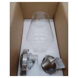 Hunter - Vidria 1-light Brushed Nickel  Small Pendant Light  Dimmable  Formal Style  Bell Shaped  for Bedrooms  Dining  Living Rooms - 19723