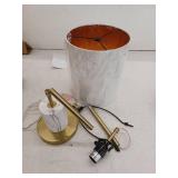 Ashton 34 in. White Table Lamp with Marble Base