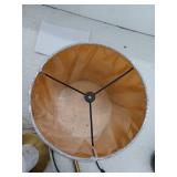 Ashton 34 in. White Table Lamp with Marble Base