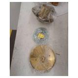 Tamassee Collection 1-Light Brushed Gold Updated Traditional Mini Pendant with Clear Glass Shade for Kitchen