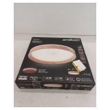 Callisto 15 in. Wood 5CCT LED Flush Mount Ceiling Light with Night Light Preset and Remote Included