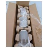 Hampton Bay Truitt 23.25 in. 3-Light Brushed Nickel Modern Transitional Vanity with Frosted and Clear Edge Glass Shades