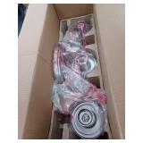 Hampton Bay Truitt 23.25 in. 3-Light Brushed Nickel Modern Transitional Vanity with Frosted and Clear Edge Glass Shades